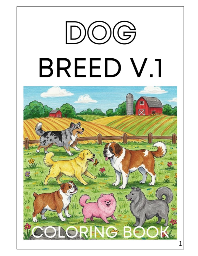 Cover of Dog Breed V.1: Coloring Book