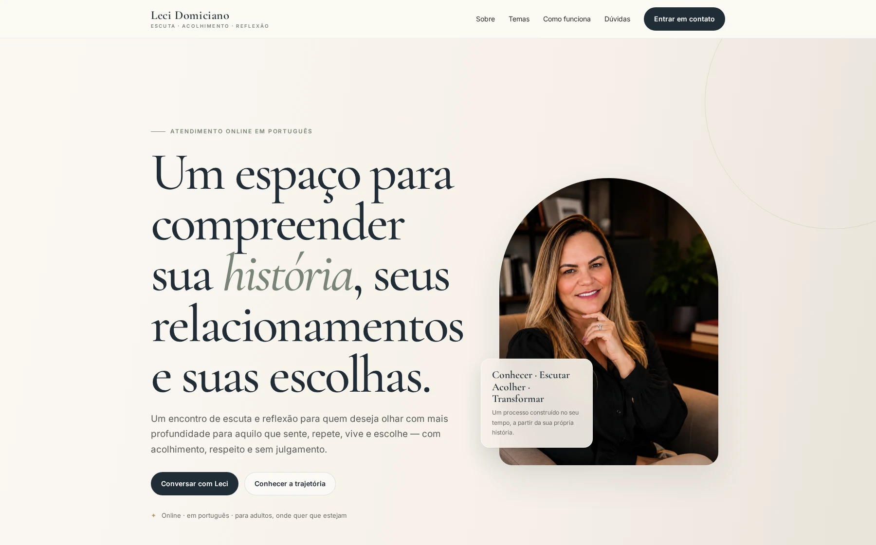 Leci Domiciano website.